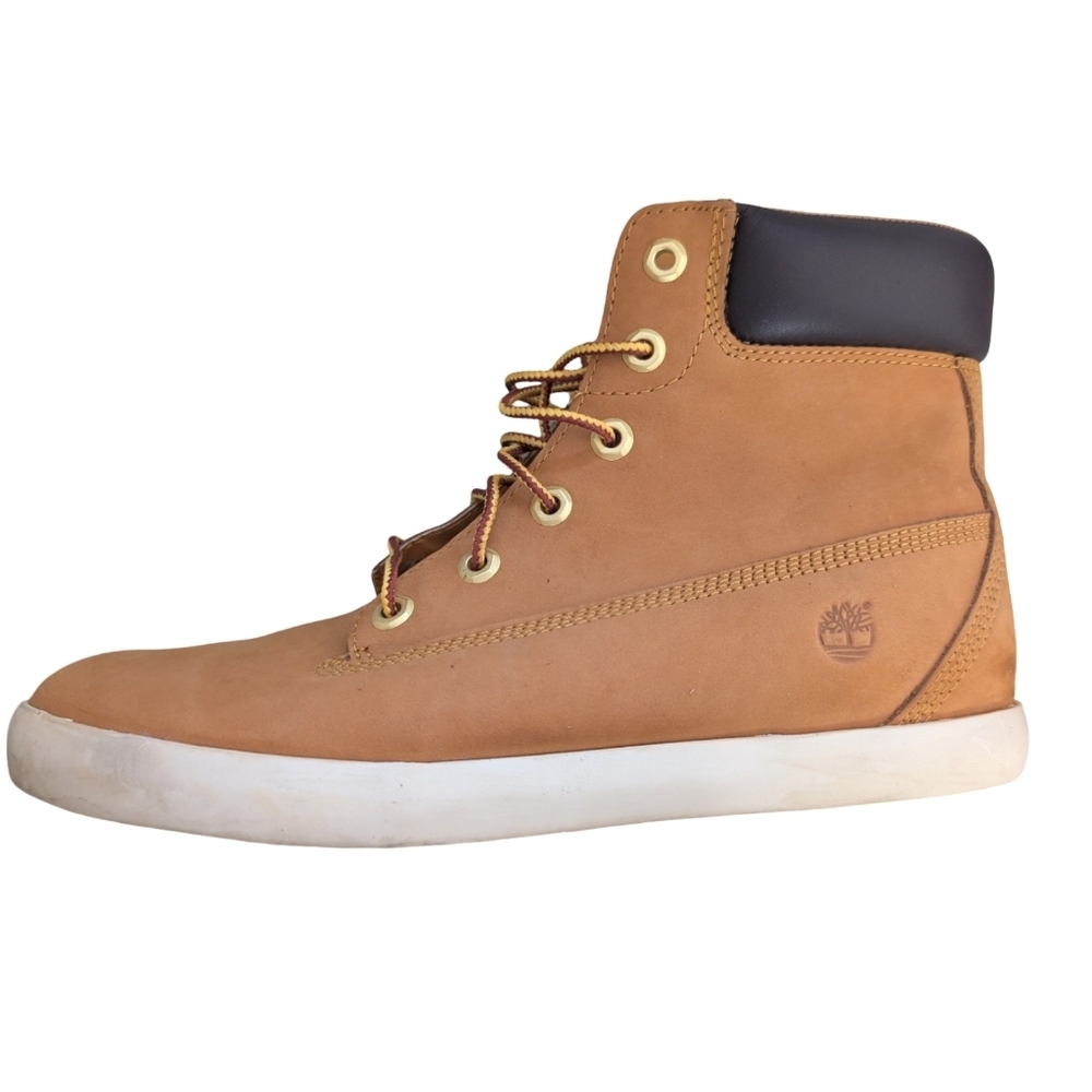 Timberland Damen High Top Sneaker Boots Size 9 Wheat Nubuck Leather Lace Up